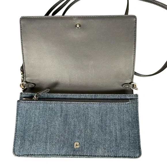 COACH Anna Foldover Clutch Crossbody with Rivets - Picture 9 of 15